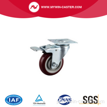 4-calowe kółka obrotowe z PU z podwójnym hamulcem